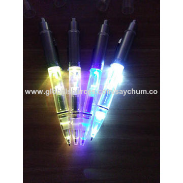 China Promotional Flashing LED Light Pens on Global Sources