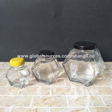 45-730mL Hexagon Glass Jar with Lid