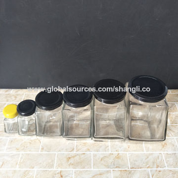 45-730mL Hexagon Glass Jar with Lid