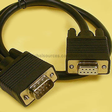 Taiwan D-sub Cable, DB9 Male/Female (Molded) With Inner Metal Cover And ...