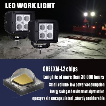 Luzes LED automotivas do trabalho, 100% impermeável &amp; anti-fog, vida útil longa