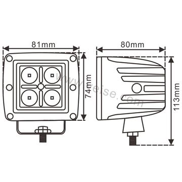 Luzes LED automotivas do trabalho, 100% impermeável &amp; anti-fog, vida útil longa
