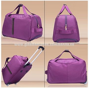Rolling Duffel Bag Waterproof Nylon Travel Tote