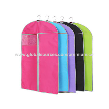 China Custom Nonwoven Foldable Suit Clothing Garment Bags Pvc Clear China Custom Nonwoven Foldable Suit Clothing Garment Bags Pvc Clear With Pockets