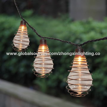 China Solar Garden Light String Decorative With Ps50 Clear Bulb China Solar Garden Light String Decorative With Ps50 Clear Bulb Antique Copper Wire Spring