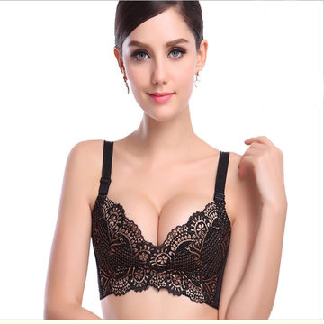 Hot Selling  Plus Size Bras Elegant Embroidered Lace Bras Wireless Push-up  Bra - Explore China Wholesale Push-up Bra and Embroidered Lace Bras, Plus  Size Underwear, Big Breast Bras