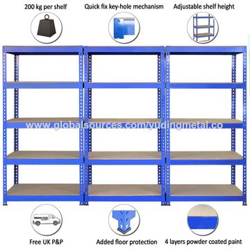 China Boltless Heavy Duty MDF warehouse 5 TIERS Racking Shelving Unit ...