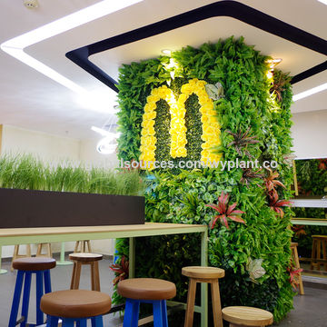 Outdoor Vertical Garden Decorative Plastic Artificial Green Wall