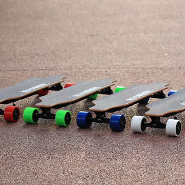 Skateboard électrique Longboard avec Télécommande, Planche en bois