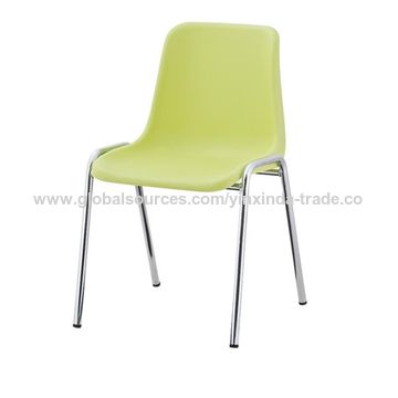 China Very Cheap Price Steel Leg Plastic Chairs Indoor On Global