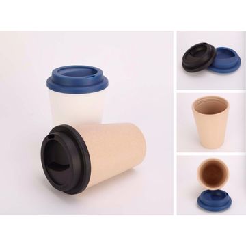 Buy Wholesale China To Go Coffee Cup Made With Organic Natural Bamboo Screw  Lid & Portable Keep Warm Bamboo Coffee Cup at USD 0.5