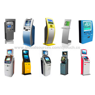China Dual screen cash payment kiosk machine with cash acceptor, cash ...