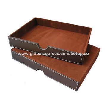 China Leather Desktop Drawers Leather Drawer Organizers From