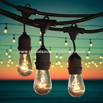 China Eu Market Customized Length Weatherproof Outdoor Led String China Eu Market Customized Length Weatherproof Outdoor Led String Lights With E26 Fixed Sockets For Garden