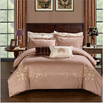 China Embroidered Cotton Jacquard Bed Linen Combed Sheet Embroidered Cotton Jacquard Bed Linen Combed Sheet 4 Pieces