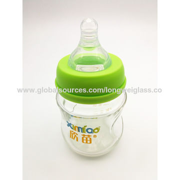 China Cute Baby Feeding Bottles Borosilicate Glass Bottles