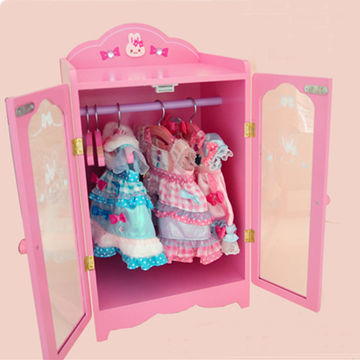 China 2016 New Kids Role Play Wooden Doll Toy Wardrobes On Global