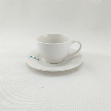 China 220ml Plain White Porcelain Coffee Cup Saucer Sets Brown China 220ml Plain White Porcelain Coffee Cup Saucer Sets Brown Box Ng