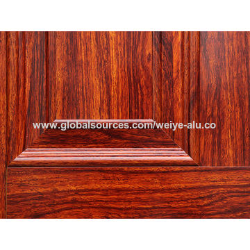 China Noise Insulated Aluminum Interior Door With Wooden Grain