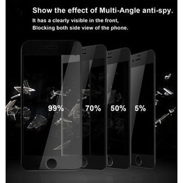 Protection d'ecran 3D pour iPhone 7+/8+ en fibre de carbone Soft White