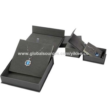 China Luxury custom cardboard flocking jewelry gift packaging box for ...