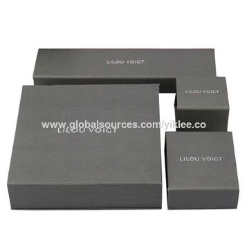 China Luxury custom cardboard flocking jewelry gift packaging box for ...