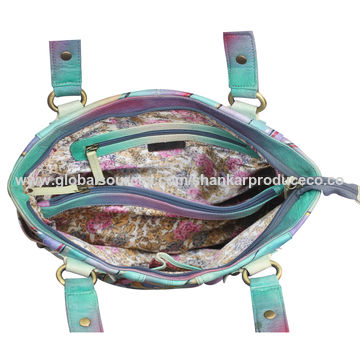 Buy Wholesale India Women Leather Hand Painted Hand Held Bag Stylish  Shoulder Vanity Purse & Women Leather Hand Painted Hand Held Bag Stylish at  USD 27