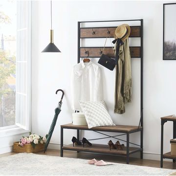 China Hall Tree With Storage Bench Entryway Shoe Rack 7 China Hall Tree With Storage Bench Entryway Shoe Rack 7 Coat Hooks