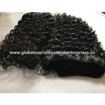 India Deep Curly Human Hair Bundle Natural Color Curly Hair Weave