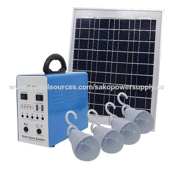 China 10w Portable Dc Home Solar System With 4 Bulbs On