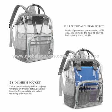 Heavy duty clear backpack durable military nylon 2025