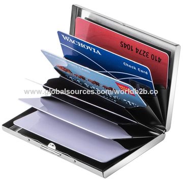 RFID Blocking Credit Card Protector Aluminum ID Case Hard Shell Business  Card Holders Slim Metal Hard Case for Men or Women