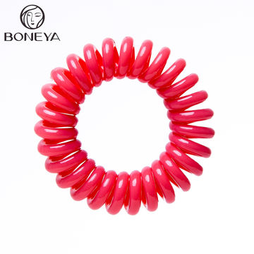 Accesorios de pelo de neón para niños, bobinas elásticas, línea telefónica, soporte de cola de caballo helicoidal