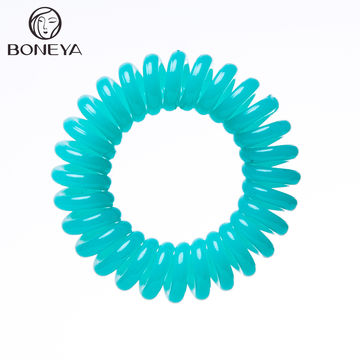 Accesorios de pelo de neón para niños, bobinas elásticas, línea telefónica, soporte de cola de caballo helicoidal