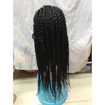China Stock Synthetic Wig Medium Length Big Senegalese Twist Style