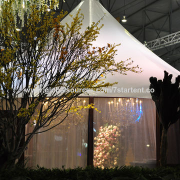 China Resort Eco Camping Tent With Luxury Decoration Inside On
