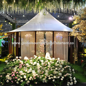 China Resort Eco Camping Tent With Luxury Decoration Inside On