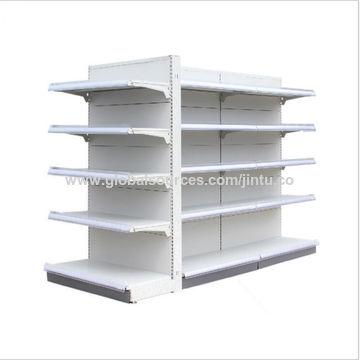 Commercial Wood Gondola Rack With 24 Shelves On Sale