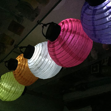 China Led Solar Lentern Cloth Lanterns Paper Lanterns For Outdoors