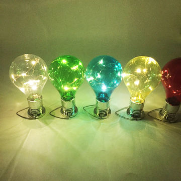 China Colourful Led Solar Globe Hanging Lights Waterproof Outdoor