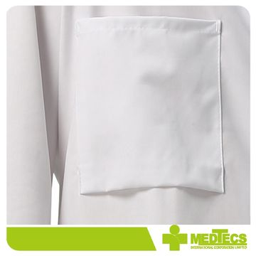 Cómodo uniforme blanco impermeable chaqueta de laboratorio