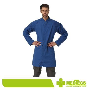 Cómodo uniforme blanco impermeable chaqueta de laboratorio