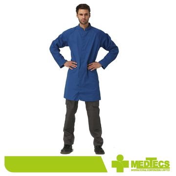 Cómodo uniforme blanco impermeable chaqueta de laboratorio