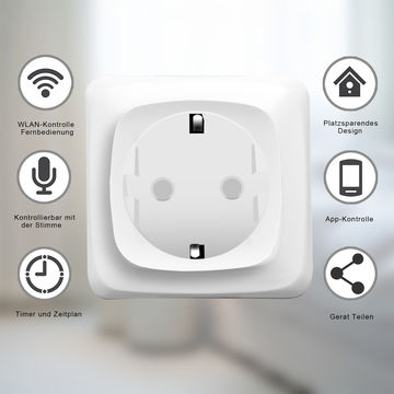 Working with Alexa Google Home Remote Control Iot Tuya Smart Home 10A Us  Standard WiFi Smart Plug Electric - China Smart Plug, Socket