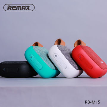 REMAX M15 Altavoz Inalámbrico Portátil Textura De Paño Altavoz De Música Bluetooth Para Iphone Samsung-Gris