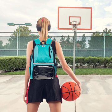 Wolt | Basketball Backpack Large Sports Bag with Separate Ball Holder & Shoes Compartment, Best for Basketball, Soccer, Volleyball, Swim, Gym, Travel
