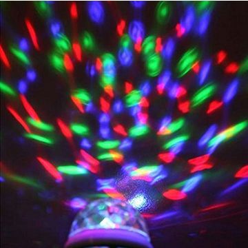 China Full Color 3W RGB E27 Crystal led rotating bulb light Auto disco ...