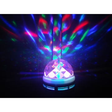 China Full Color 3W RGB E27 Crystal led rotating bulb light Auto disco ...