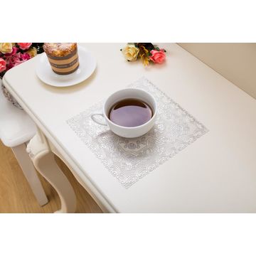 China Customized New Product Plastic Embroidery Table Mat Cup