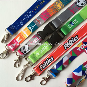 satin fabric lanyard with heat transfer printed, satin fabric lanyard with  heat transfer printed Suppliers and Manufacturers at